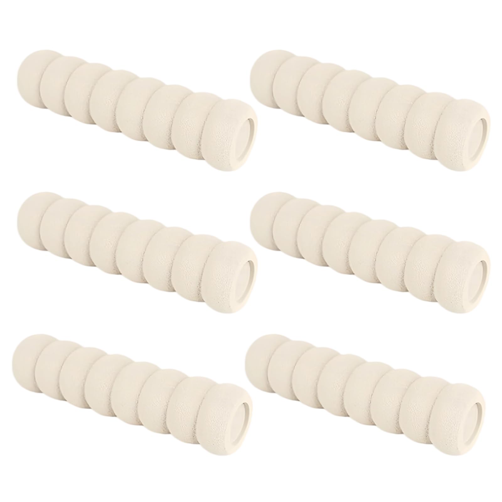 6Pcs Door Handle Protectors, Anti-Collision Sponge Spiral Knob Guards, High-Resilience Soft Foam Safety Protector, for Home Schools Nurseries（Beige）