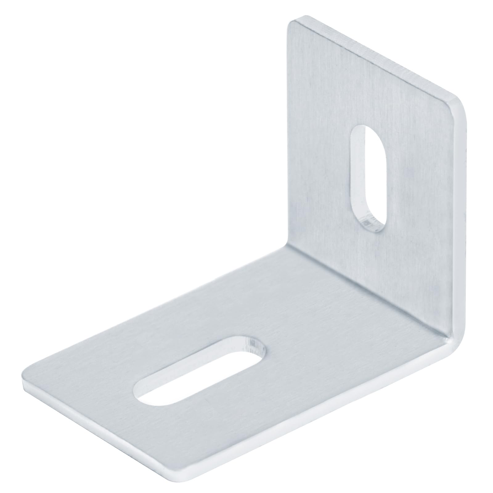 Fanmao 10 Pcs 3-1/8"L x 2" H x 2" W Aluminum Slotted L Angle Mounting Bracket, Heavy Duty Corner Brace, 5/32" Thick