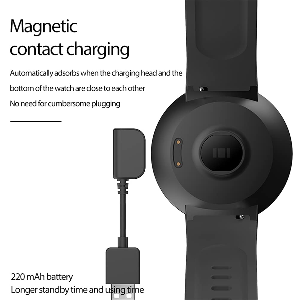 Smart Watch Fitness Tracker per Uomo Donna, Smartwatch con Calorie/Contapassi Activity Tracker, Cardiofrequenzimetro del Sonno per Android E iOS,Nero