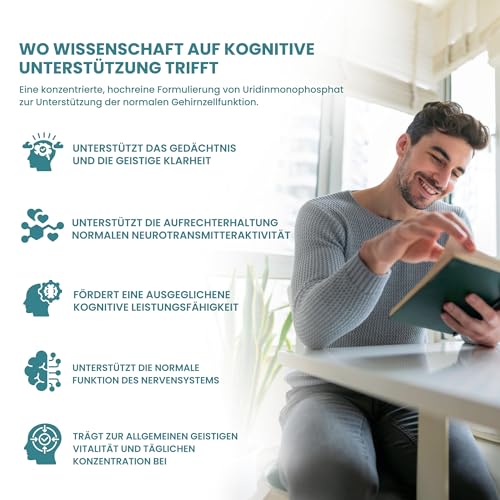 Alzuro Labs Uridinmonophosphat | 250 mg | Hochdosiert, ein Inhaltsstoff | 60 vegane Kapseln | 2-Monats-Vorrat...