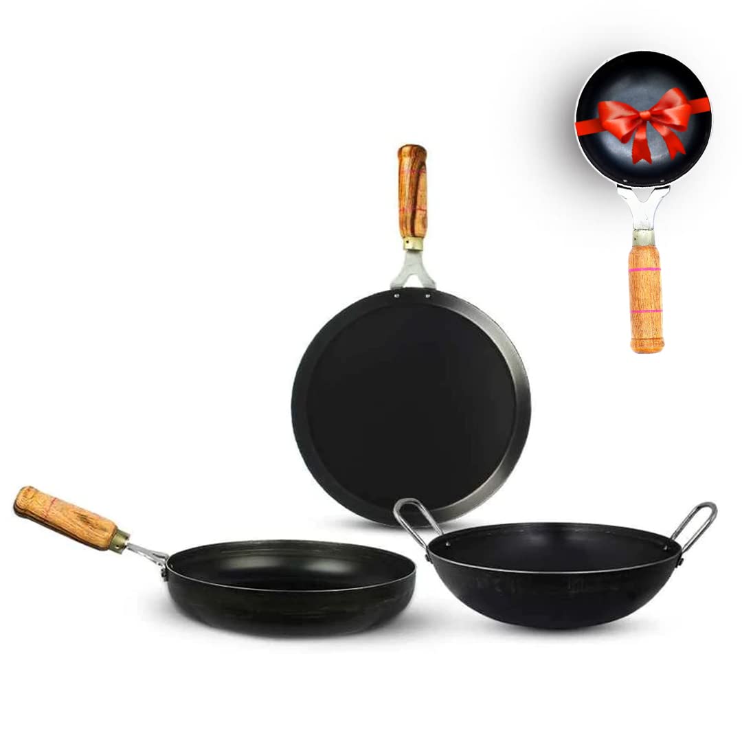 Buy The Indus Valley Pure Iron Cookware Set for Cooking & Deep Frying