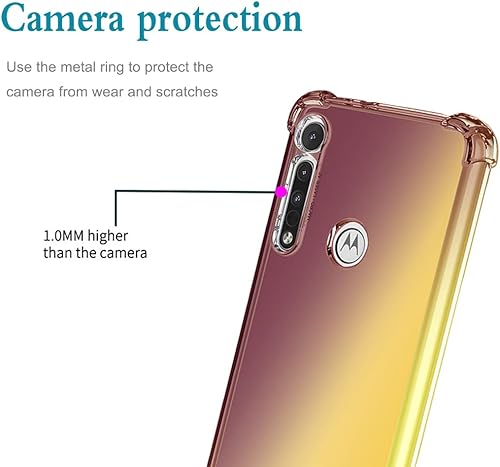 Miniatura 4 de Funda para Moto G8 Plus, Motorola G8 Plus XT2019, bonita funda transparente degradada, delgada, a prueba de golpes, suave, flexible, TPU para
