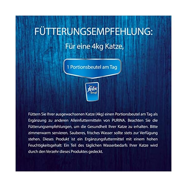 FELIX Soup, Suppe für Katzen mit zarten Stückchen, Sorten-Mix, 8er Pack (8 x 6 Beutel à 48g) – Bild 5