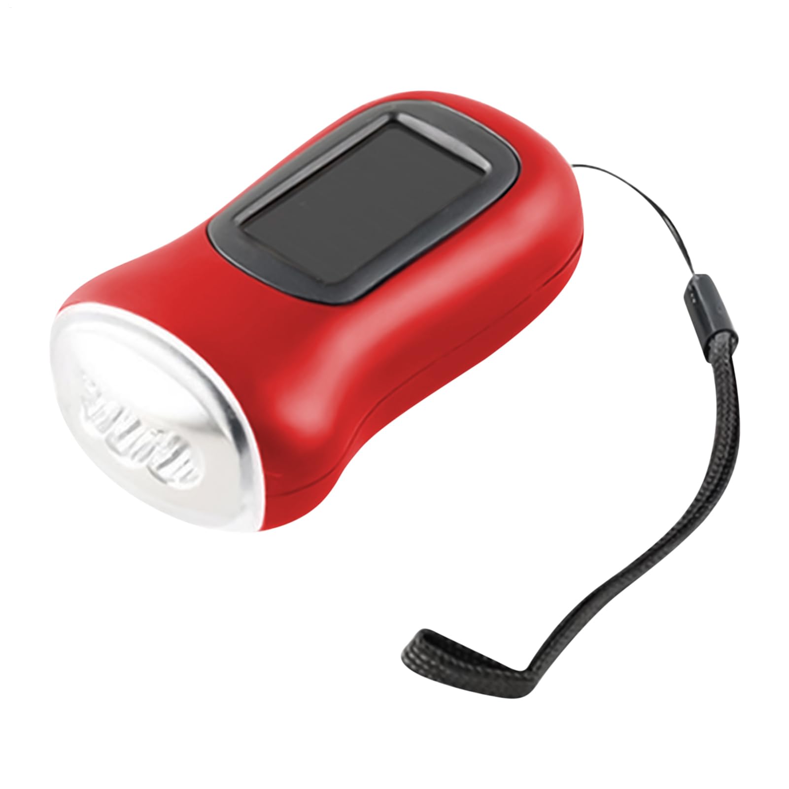 Nuhjytgf Hand Crank Torch, Wind Up Portable Camping Torch, Outdoor Survival Flashlight, Weatherproof and Waterproof, Solar Powered, 9x5x3.4cm for Power Outages, Boating, Hiking