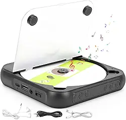 Mini CD Player, DVD Player, Carregamento USB, 2000mAh, Conexão Sem Fio Suportada, CD Player Portatil, DVD Player, Leitor de CD E DVD Externo, Leitor de CD/DVD