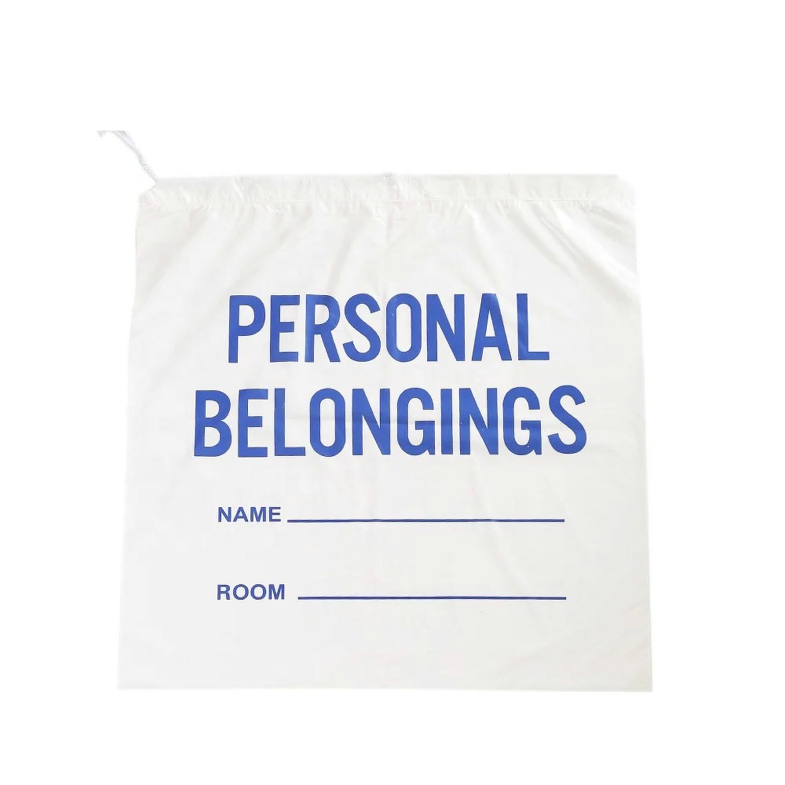 Drawstring Patient Belonging Bag, 1.6 mil Thick, 18