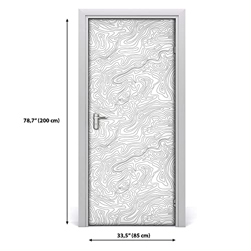 Adhesivo decorativo 77x200 cm para personalizar las puertas de dormitorios y estudios modernos 4