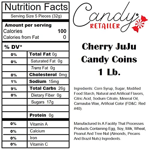 Candy Retailer Cherry JuJu Coins 1 lb miniatura 4