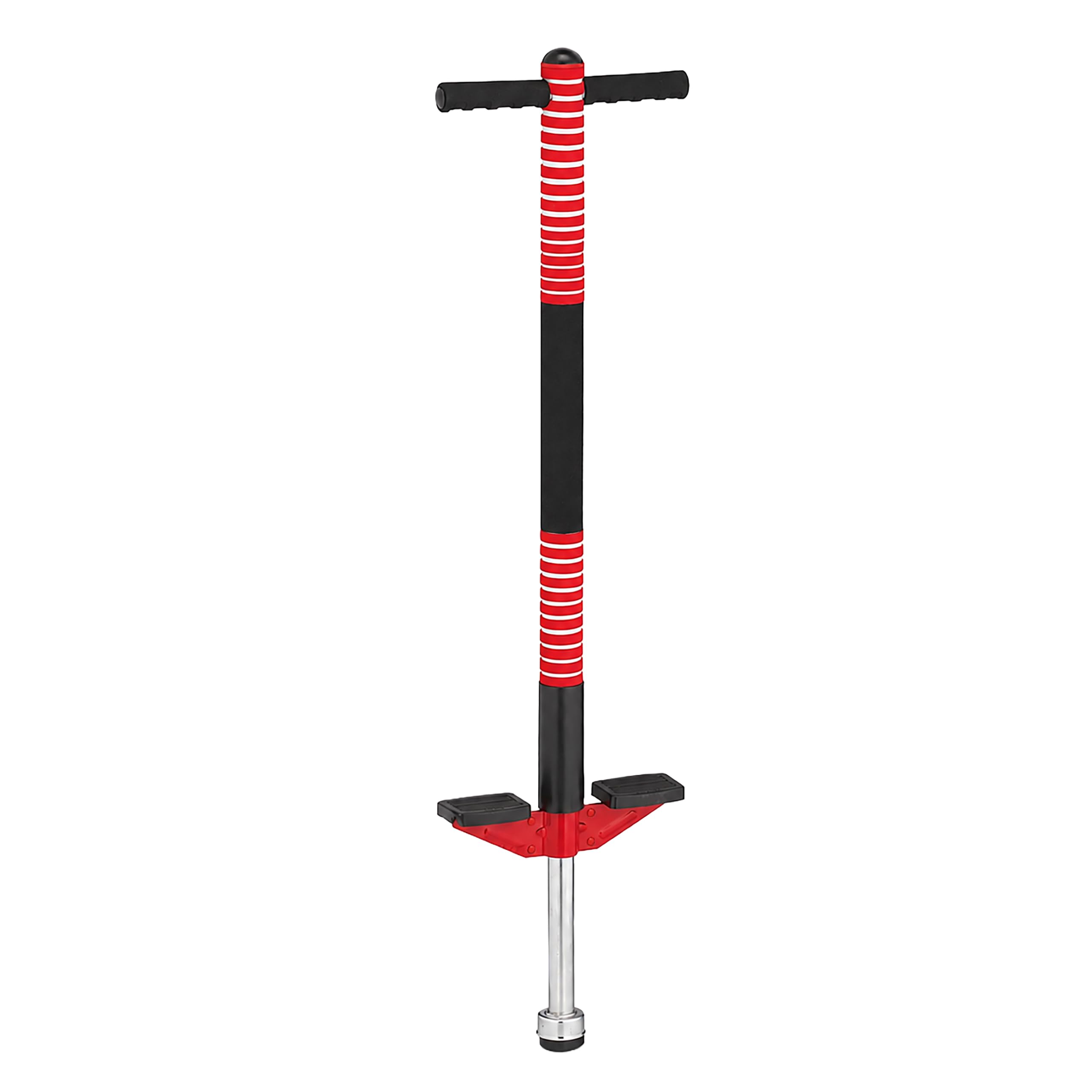Relaxdays Pogo Stick, for Kids, up to 35 kg, Padded, Outdoor Game, Bouncing & Jumping, Non-Slip, Stainless Steel, Red, Foam, Plastic, 95 x 24 x 6 cm