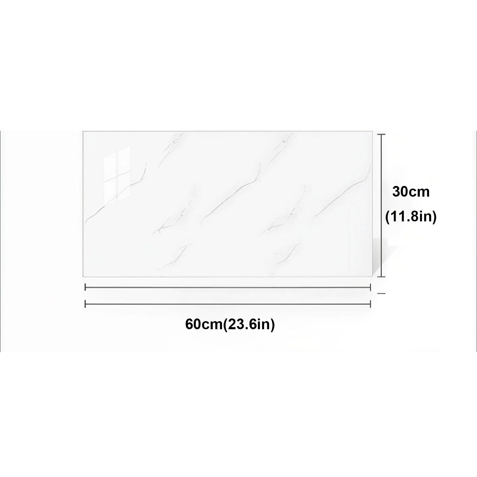 Revestimiento Adhesivo De PVC con Efecto Mármol (no Es Azulejo Real)(Gray -B,60x30cm 2 Pieces)