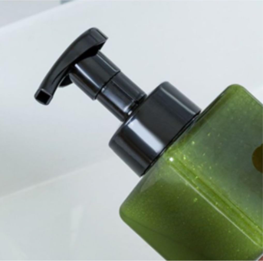 Dispensador Jabon Baño Ducha Dispensador De Jabón Y Loción, Botella Líquido Decorativa Vacía Rellenable con Bomba Dosificador Champu(Grün)
