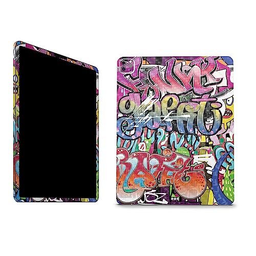 Image of MightySkins Carbon Fiber Skin Compatible with Apple iPad Pro 12.9 inch M2 6th Gen (2022) Full Wrap Kit - Funky Graffiti | Protective, Durable Textured Carbon Fiber Finish | Made in The USA