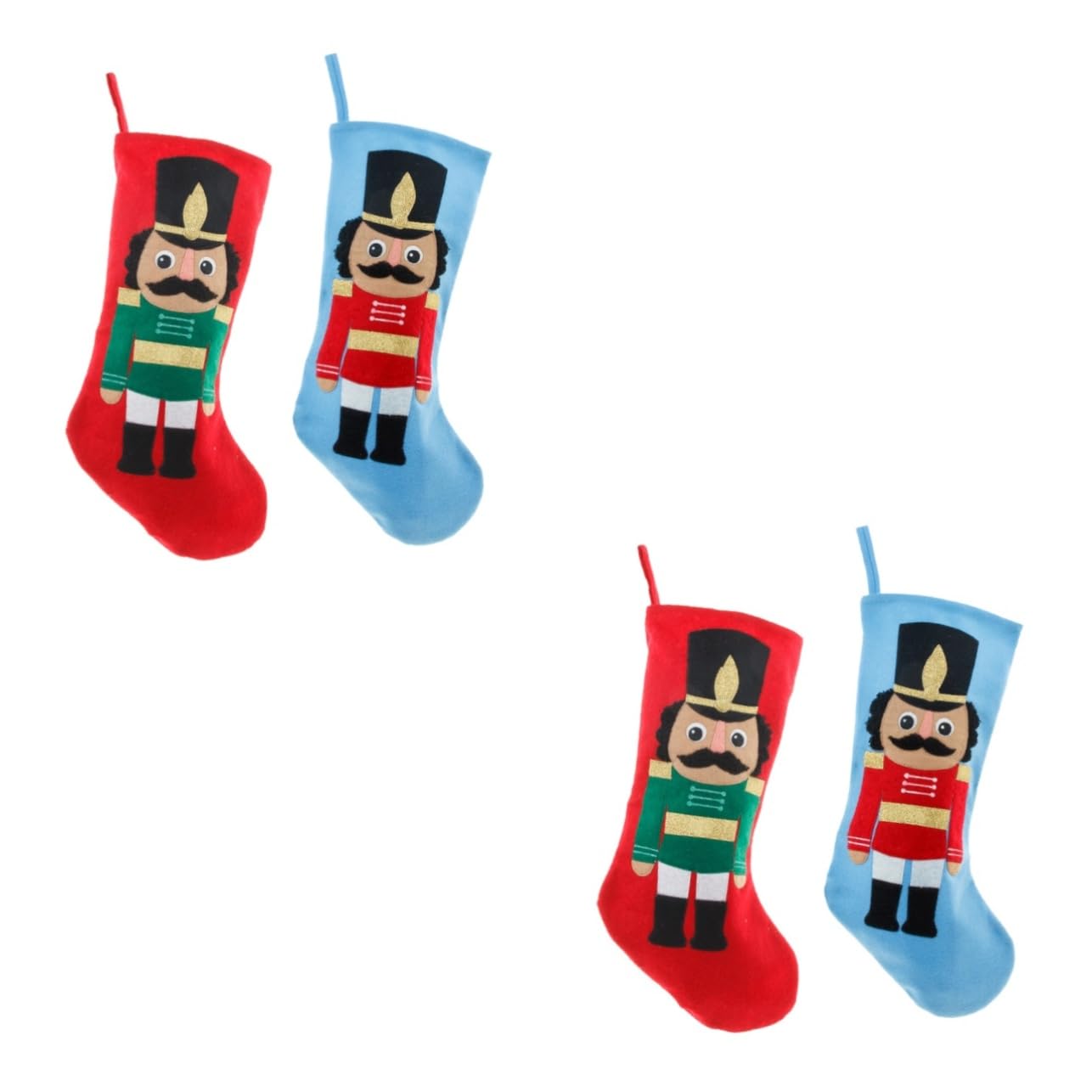 Cabilock 2 Sätze Weihnachtsstrümpfe Mit Große Rote Und Blaue Candy Bags Dekorative Weihnachtsbaum Anhänger Für Und Süßigkeiten 2 Stück * 2