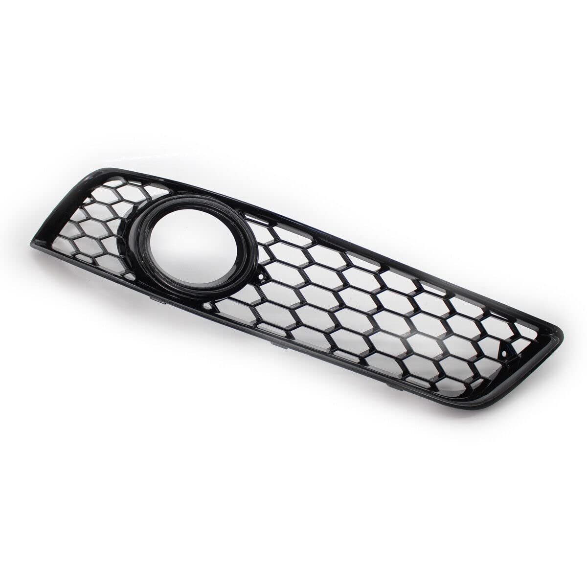 Parachoques delantero izquierdo y derecho negro estilo panal parrilla parrilla niebla bisel cubierta accesorios compatibles con Audi A3 8P 2008-2012 (todo negro)