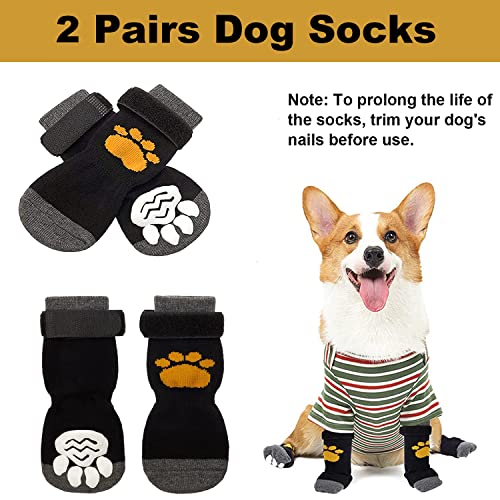 AMOMYDOG Calze per Cani, 4 Pezzi Calzini