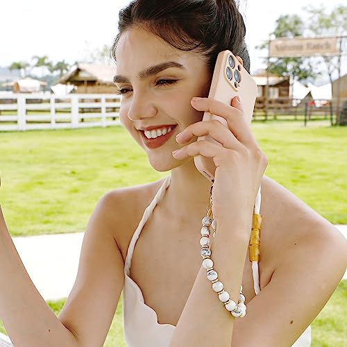 Marble Beaded Phone Wrist Strap, Cellphone Lanyard with Tether Generic Blue - 第 13/61 張圖片