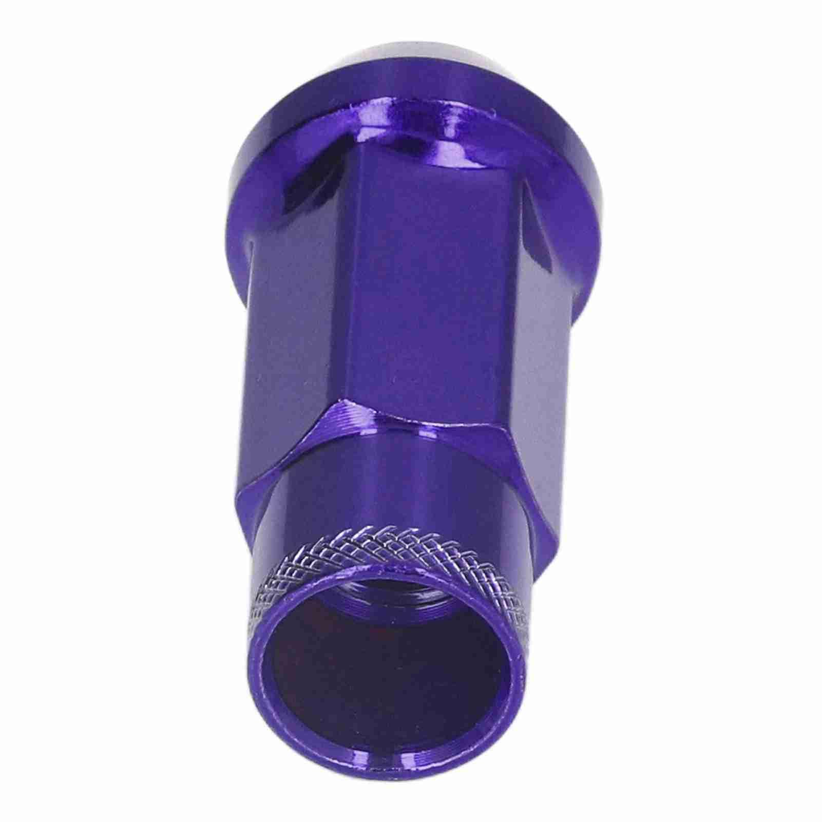 Pernos de Rueda, 20 Piezas M12x1.5 Tuercas de Rueda Juego de Piezas de Accesorios de Rueda con Llave de Vaso Reemplazo de Alta Dureza para Focus(Púrpura)