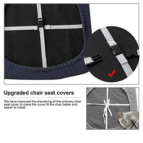 Genina SHENLANZUOYI4 Seat Covers For Dining Room Chair Seat Slipcovers Kitchen Chair Covers thumb #2