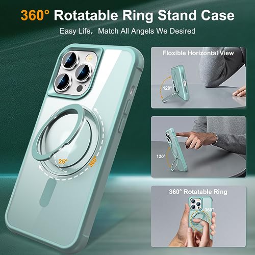 Image of Compatible with iPhone 13 Pro Case with Stand 6.1 inch,Green
