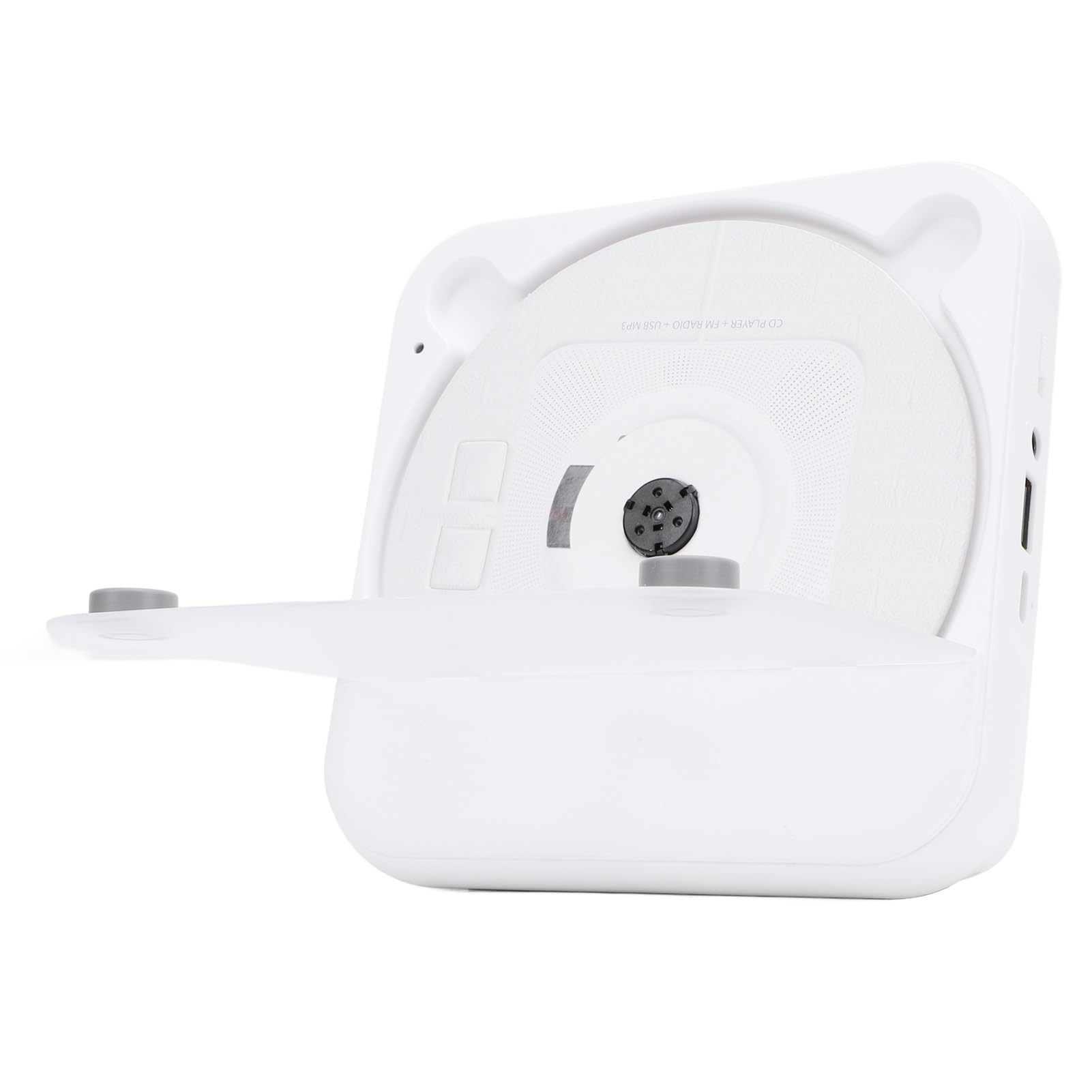 Reproductor de CD Bluetooth portátil con mando a distancia para uso doméstico, sonido estéreo MP3, funciona con pilas, material ABS (blanco)