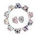 Yeshan Plastic No-Slip Grip Jaw Hair Clip,Floral Print Small Acrylic Hair Claw Clips for Girls and Women,Pack of 12