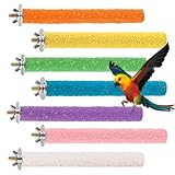 7 Pcs Parrot Perch, Bird Perches for Cage Wooden Bird Toys Budgie Perch Paw Grinding Stick Stand for Cockatiels Lovebirds Parakeet (20cm)