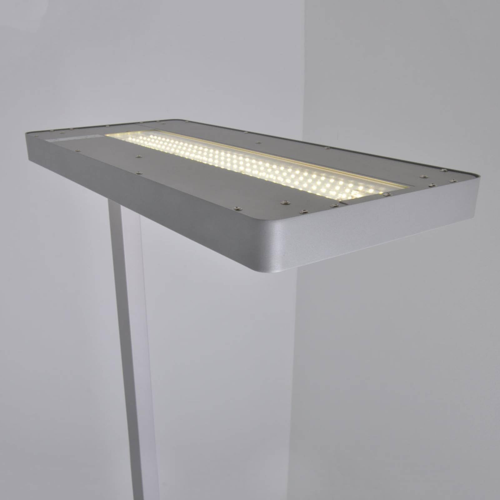 Lampada Da Terra 'Logan' Dimmerabile Grigio | Piastana Ufficio Con 2 Luci LED Incluse - Foto 10