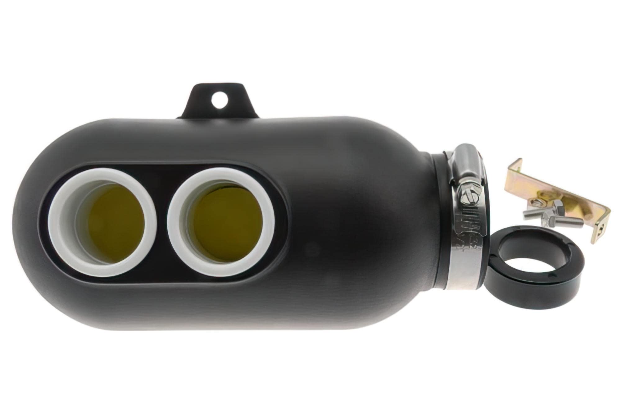 Airbox (Filtro dell' aria Box) Moto Force Racing, raggio collegamento 28/35/50 mm, Nero