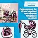 Kinderplay Puppenwagen ab 2 Jahre, Kinderwagen Puppen - Leichte und Stabile Konstruktion | Kinderpuppenwagen ab 3 Jahre | Höhenverstellbar von 33 bis 63 cm, KP0262R