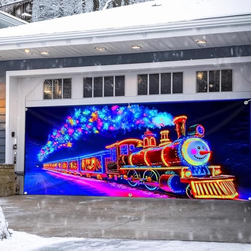 Cubierta de Navidad para garaje impermeable con gran panel luminoso LED 7