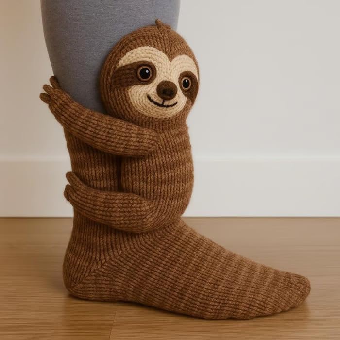 SWZEC Olygee Hug Hug Socks - 3D Knit Animal Socks, Warm and Comfortable Novelty Animal Sock Fall & Winter