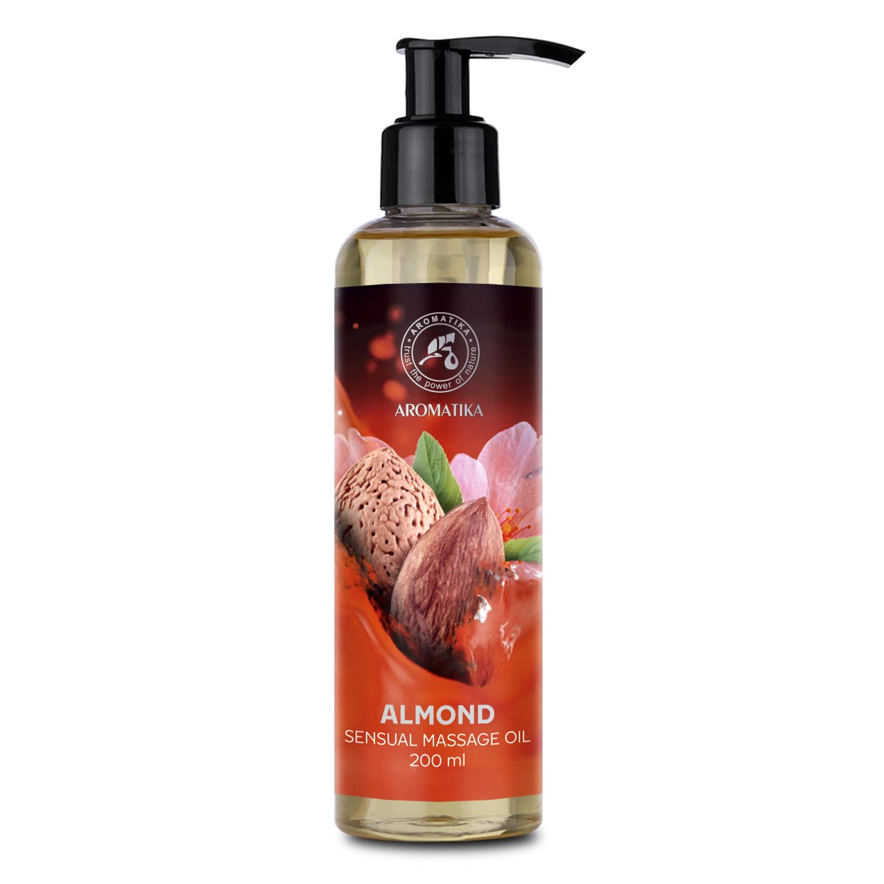 Huile de Massage Sensuel Amande pour Couple 200ml Huile Comestible 200ml pour des moments...