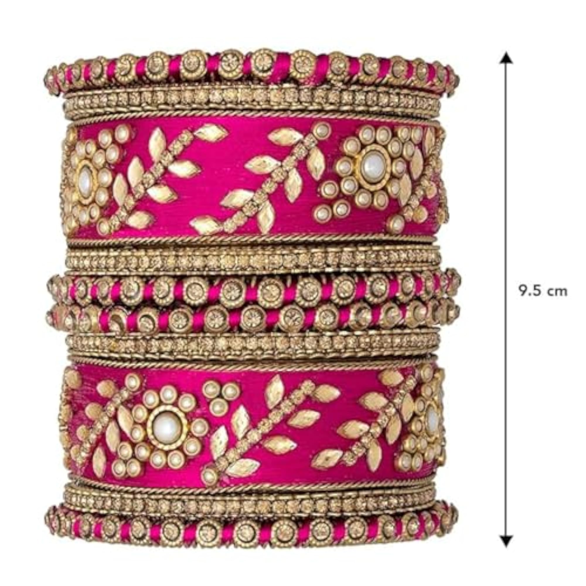 Traditional Silk Thread Bangles Chuda Bangle Set, Bridal