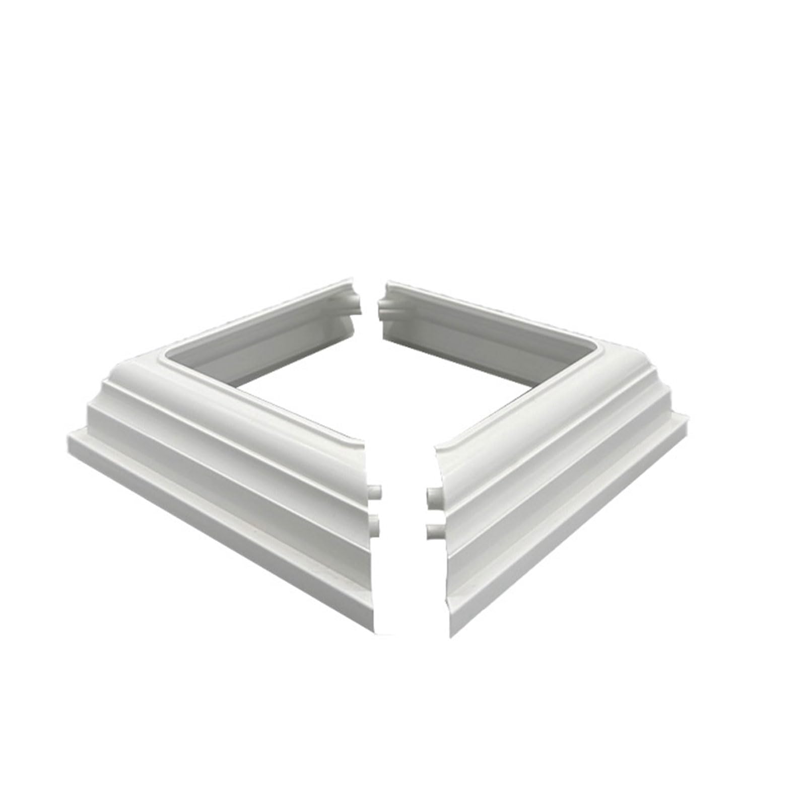 Multipurpose Split Type Fence Post Skirt PVC Posts Column Wraps Porch Two Piece Base Trim Rings for Enhanced Stability Split Type Fence Post Skirt