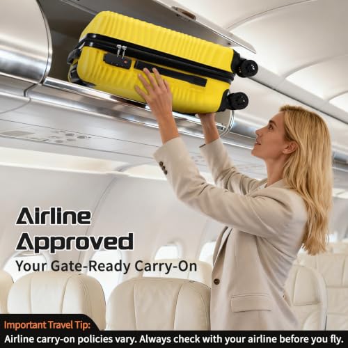 Image of Rosamo Luggage Sets 3 Piece, ABS Suitcase Set (20 /24 /28), Hardside luggage with Spinner Wheels, Travel Luggage, 14x8x9 Airline Approved Carry on, Lightweight Luggage with High-Security Lock