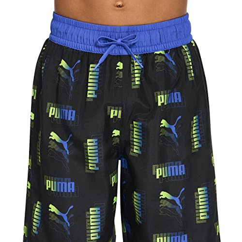PUMA Boys Sizes 8-20 Amplified All Over Print Logo Swim Trunks (Black, X-Large)3