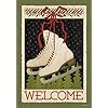 Winter Ice Skates Primitive House Flag 40 x 28 Briarwood Lane