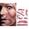 Tinuos Horror Realistic Fake Bloody Wound Stitch Scar Scab Waterproof Temporary Tattoo Sticker Halloween Masquerade…