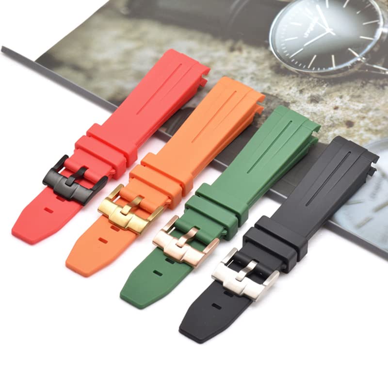 JDIME 20mm 22mm 21mm gumowy pasek do zegarka Rolex pasek do zegarka Akcesoria zamienne do zegarków dla mężczyzn, Wielokolorowe, 21mm