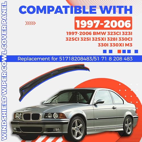 image for HECASA Windshield Wiper Cowl Cover Panel Compatible with 1997-2006 BMW