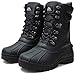 ALEADER Mens Snow Boots Waterproof Insulated Cold Weather Winter Warm Boots Black PU/01 10 US