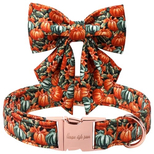 Unique style paws Cartoon Dog Collar with Bowtie Autumn Halloween