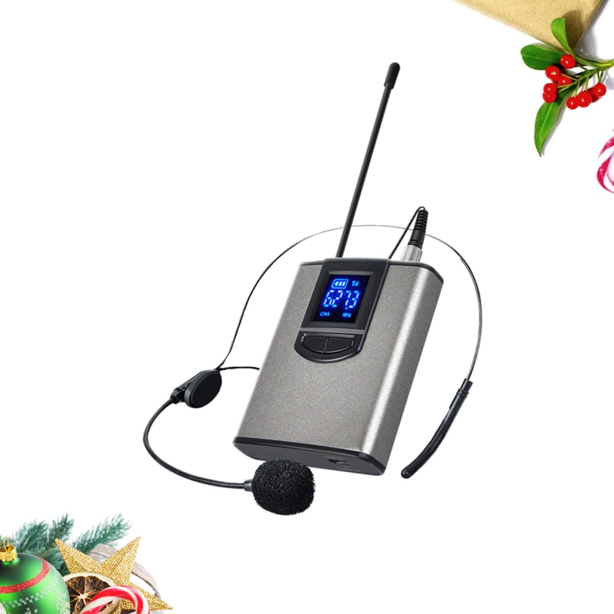 Kisangel Microfono Wireless Portatile con Clip per Collo per Insegnanti e Formatori Multifunzionale Compatibile con Computer e Console Audio
