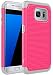 Galaxy S7 Edge Case, Tauri [Drop Protection] Dual Layer [Shockproof] Hybrid Defender Armor Protective Case Cover For Samsung Galaxy S7 Edge - Hot Pink