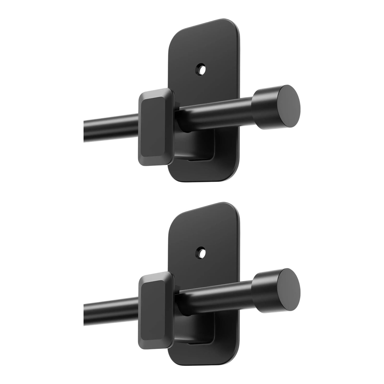 2 Piece Not Drilling Curtain Rod Brackets Adhesive Mounting Drapery Poles Holders Hangers for Home Offices Dorm Without Drilling Curtain Rod Brackets