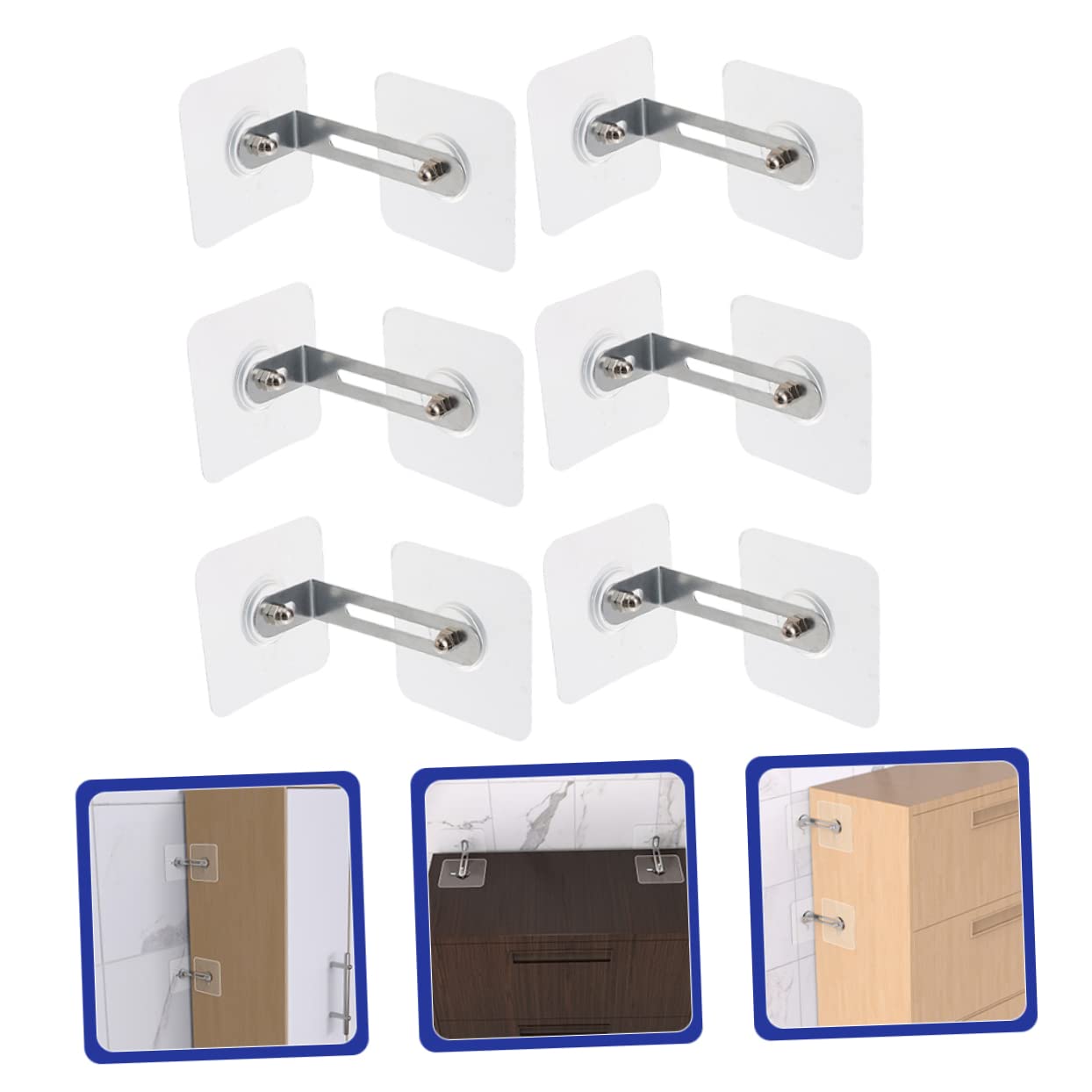 HEMOTON Child Proofing Furniture Anchors Wall Anchors Adhesive for Tip Cabinet Dresser