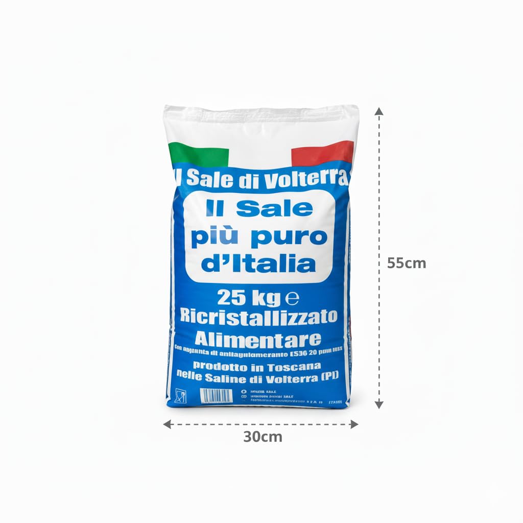 Sale Alimentare Fino 25kg Saline di Volterra Toscana Ricristallizzato Made in Italy