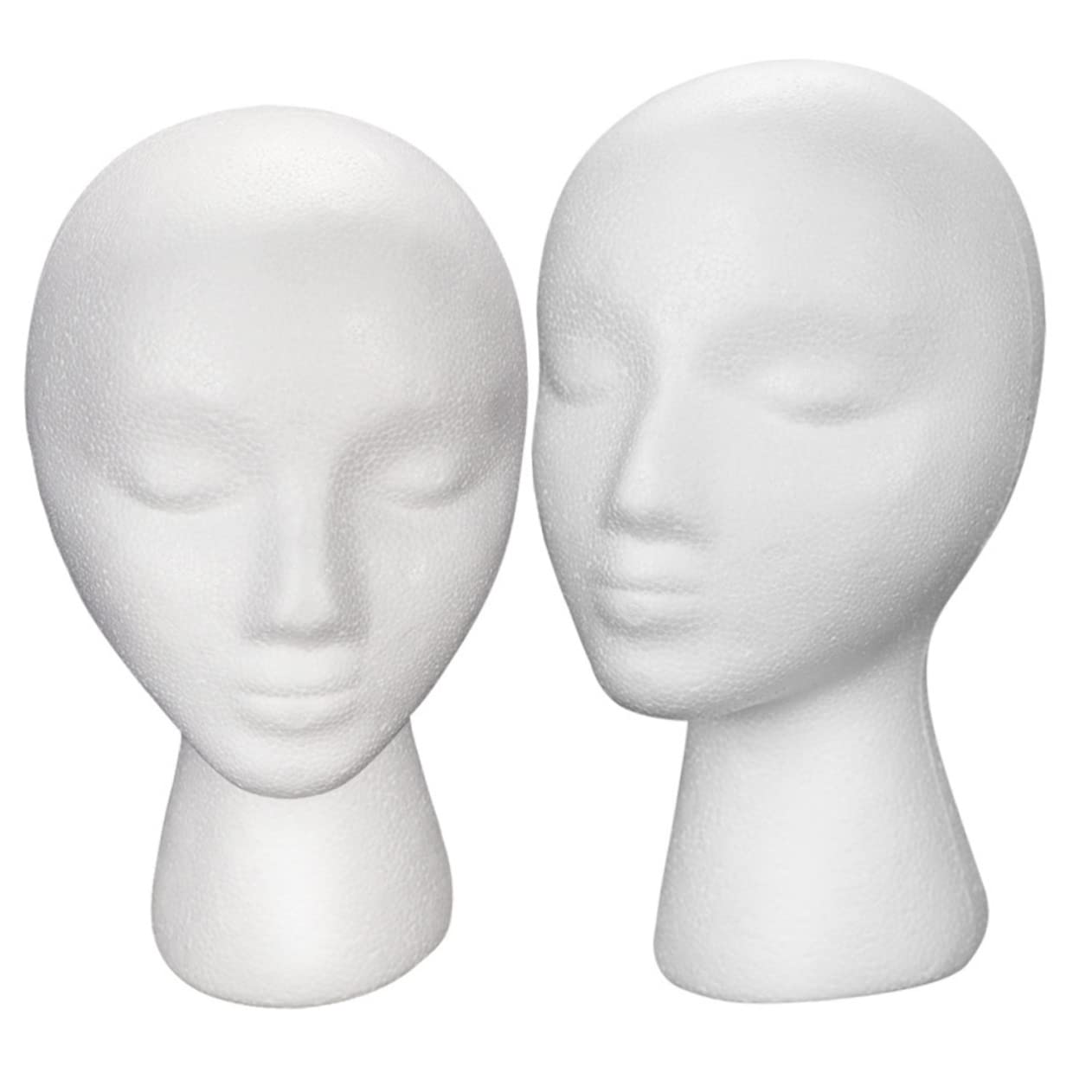 Ipetboom 2Pcs Wig Heads for Display Lifelike Mannequin Head Models for Wigs Hats and Accessories Durable Structure for Salons and Shops