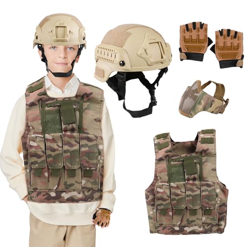 Tactical Helmet Set for Kids (tan)
