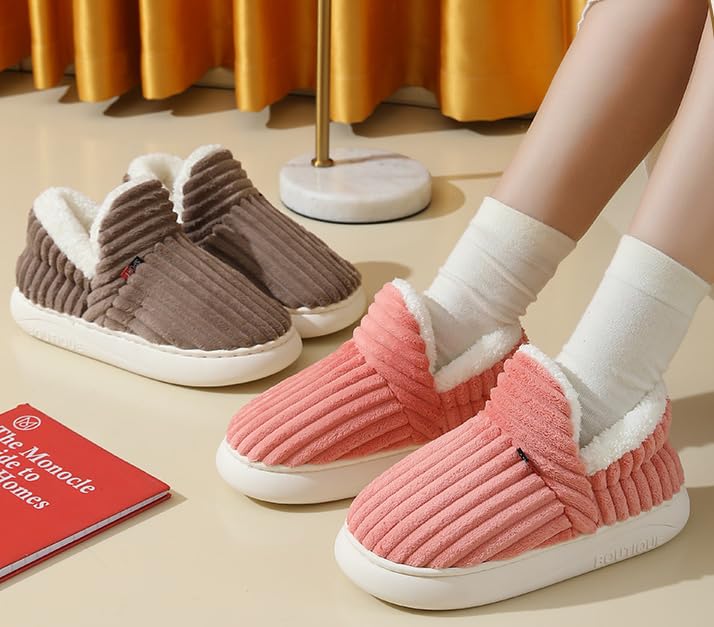 Women's Winter Non-Slip Slippers, Plush Warm Comfortable Slippers for Indoor and Outdoor4